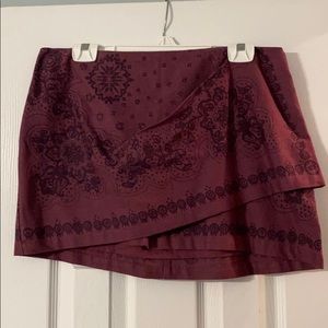 Free People Bandana Mini Skirt